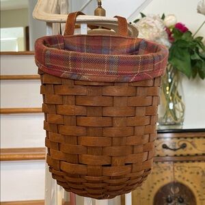 Longaberger Basket with Red Plaid Liner